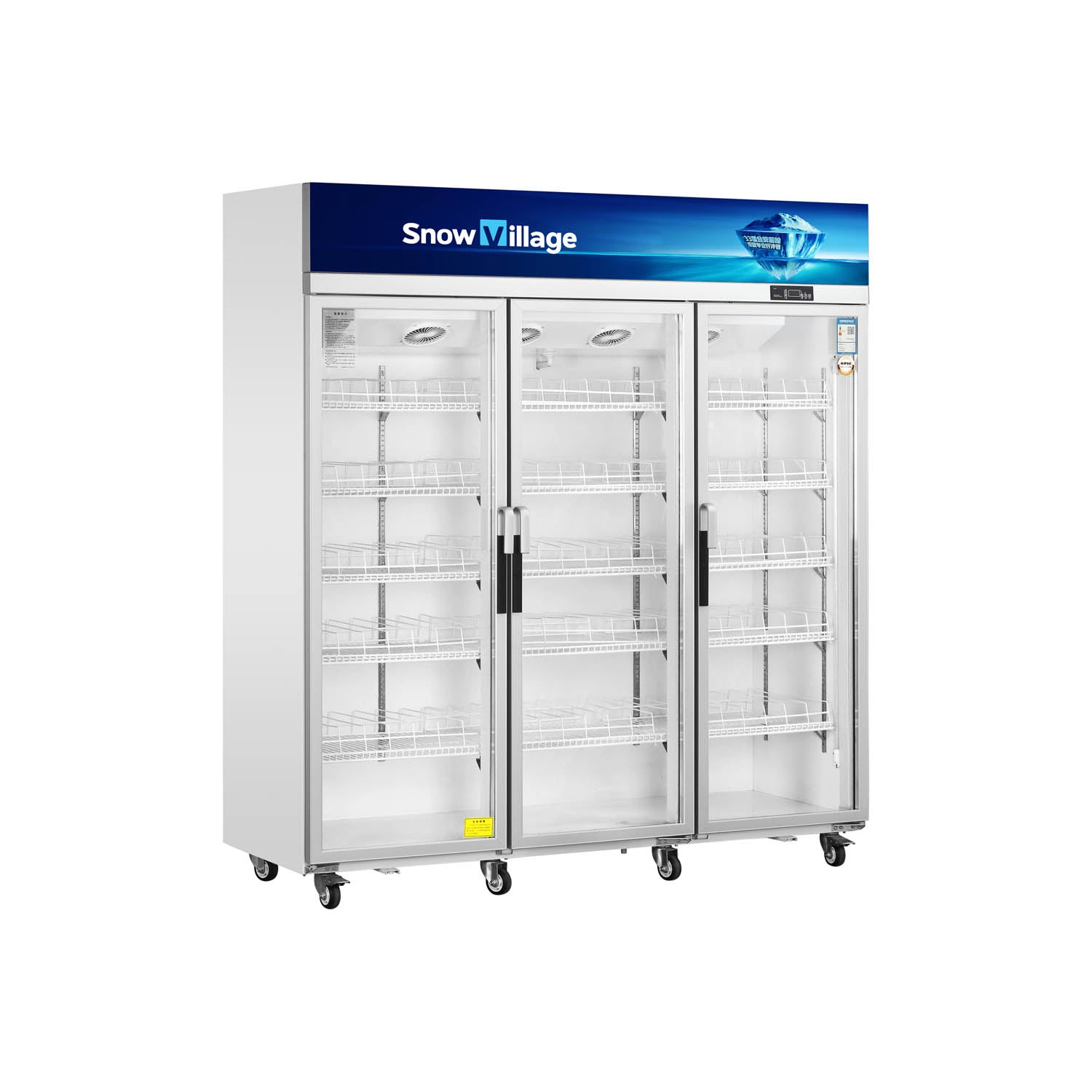 Upright Glass Door Showcase LC Standard Ventilated Cooling Refrigerator Series - 2/3 Doors