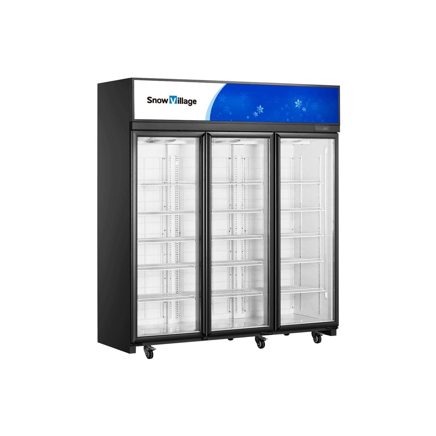 Upright Glass Door Showcase LC/LD Ventilated Cooling Refrigerator Freezer Series - 1/2/3/4 Doors