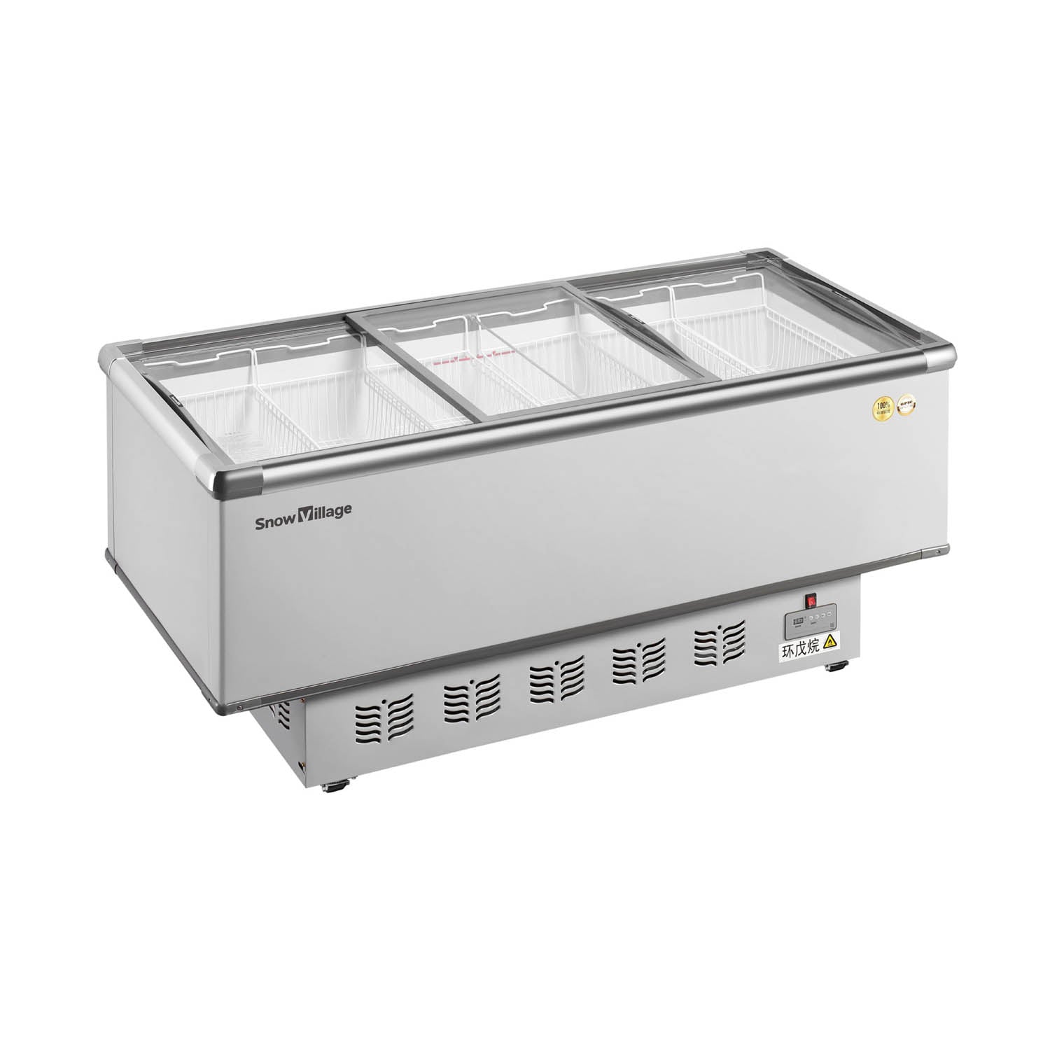 Island Freezer SD/SC Standard Static Cooling Series - Three Sliding Doors (Straight)